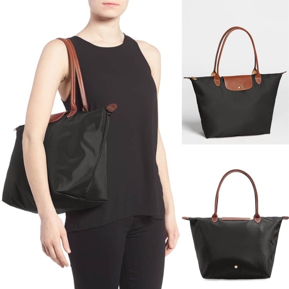longchamp le pliage black large